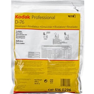 D-76 Developer (Powder) (Kodak) (To Make 3.8L)